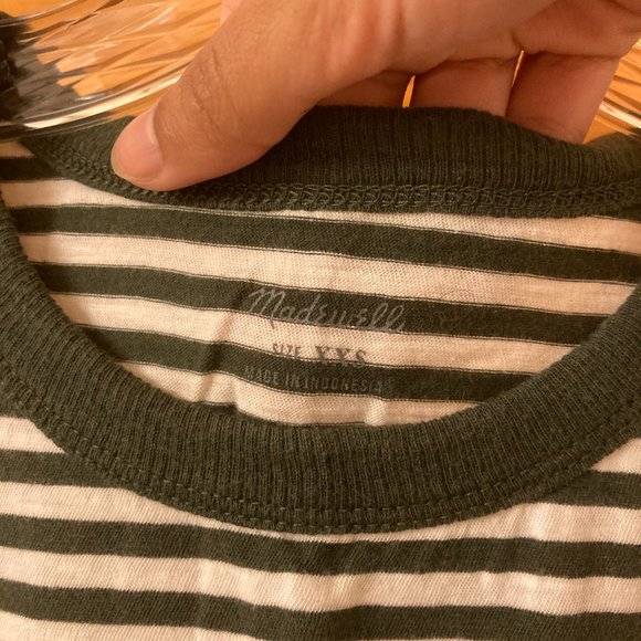 Madewell Whisper Cotton Rib-Crewneck Tee in Damien Stripe - Picture 3 of 3